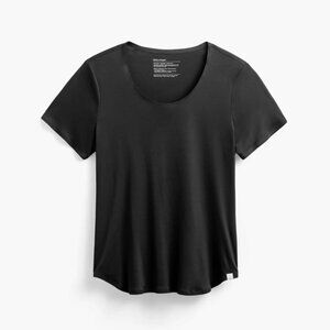 Ministry of Supply Women’s Luxe Touch Tee Black Size Small Travel Work Layering